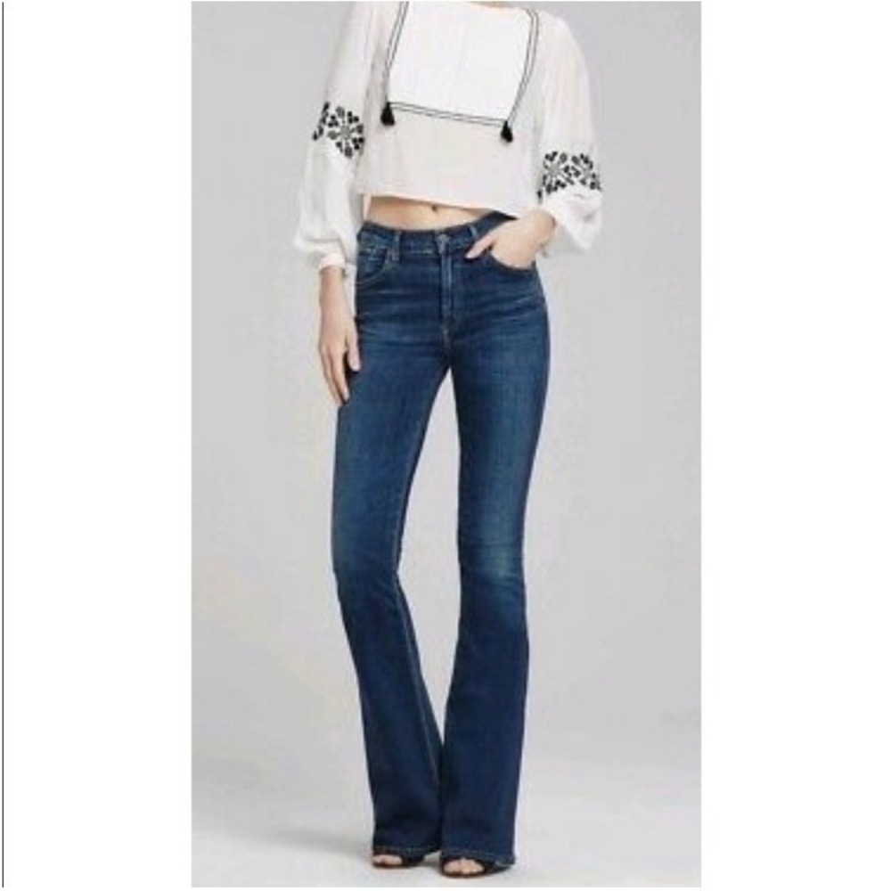 Citizens of Humanity Fleetwood Jeans Womens 30 Blue Excellent High Rise Flare